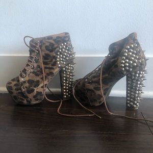 JEFFREY CAMPBELL Spiked lita Platform Boots Size 6